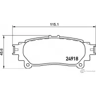 Тормозные колодки дисковые, комплект MINTEX 8500D1391 MDB3104 830864 2 4918