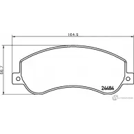 Тормозные колодки дисковые, комплект MINTEX 24484 Volkswagen Amarok (2H) 1 Пикап 2.0 TDI 122 л.с. 2010 – 2024 MDB3107 24484 189 2 4