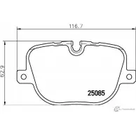 Тормозные колодки дисковые, комплект MINTEX 25085 25085 171 1 4 MDB3113 Land Rover Range Rover Sport