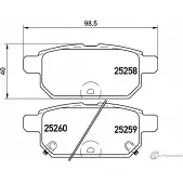 Тормозные колодки дисковые, комплект MINTEX Suzuki Swift (ZC, AZ) 4 2017 – 2020 MDB3168 2525 8 25259