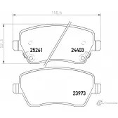 Тормозные колодки дисковые, комплект MINTEX 2397 3 Nissan Micra (K14) 5 Хэтчбек 1.0 71 л.с. 2016 – 2025 MDB3186 24403