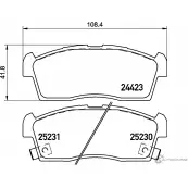 Тормозные колодки дисковые, комплект MINTEX MDB3200 244 23 Citroen C-Zero 1 (MiEV) Хэтчбек 25230