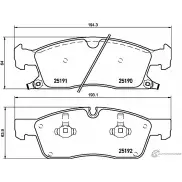 Тормозные колодки дисковые, комплект MINTEX 25191 MDB3203 25 190 Jeep Grand Cherokee (WK, WK2) 4 Внедорожник