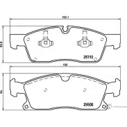 Тормозные колодки дисковые, комплект MINTEX 25 192 MDB3239 25500 Mercedes GLE (W166) 1 Кроссовер 350 d 4-matic (166.024) 249 л.с. 2015 – 2018