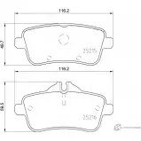 Тормозные колодки дисковые, комплект MINTEX 2 5215 MDB3245 Mercedes GLE (W166) 1 Кроссовер 350 d 4-matic (166.024) 249 л.с. 2015 – 2018 25216