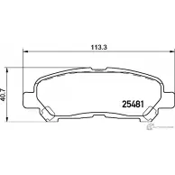 Тормозные колодки дисковые, комплект MINTEX 8437D1325 MDB3248 Toyota Highlander (U40) 2 Кроссовер 3.5 (GSU40) 273 л.с. 2007 – 2013 254 81