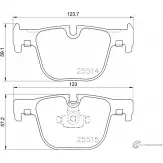 Тормозные колодки дисковые, комплект MINTEX Bmw 3 Gran Turismo (F34) 6 Хэтчбек 3.0 335 i 340 л.с. 2013 – 2024 MDB3258 25515 255 14