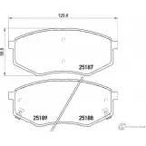 Тормозные колодки дисковые, комплект MINTEX Kia Soul (PS) 2 Хэтчбек 2 5187 MDB3260 25188