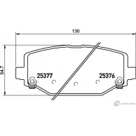 Тормозные колодки дисковые, комплект MINTEX 25377 MDB3271 253 76 830995