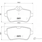 Тормозные колодки дисковые, комплект MINTEX 2507 1 Mercedes S-Class (C217) 4 Купе 4.0 S 560 (2183) 469 л.с. 2017 – 2024 MDB3284 25072