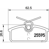 Тормозные колодки дисковые, комплект MINTEX 2 5595 Z8BWI86 Renault Twizy MDB3286