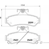 Тормозные колодки дисковые, комплект MINTEX 25600 25 599 MDB3302 Toyota Camry (XV50) 5 Седан 2.5 (ASV50) 181 л.с. 2011 – 2024