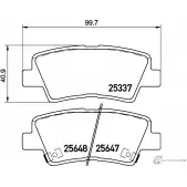 Тормозные колодки дисковые, комплект MINTEX 831025 25647 2 5337 MDB3306