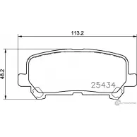 Тормозные колодки дисковые, комплект MINTEX 8397D1281 25 434 MDB3308 Honda Pilot 2 (YF4) Кроссовер 3.5 4WD 249 л.с. 2011 – 2024