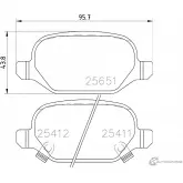 Тормозные колодки дисковые, комплект MINTEX 831046 MDB3332 2541 0 25411