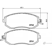 Тормозные колодки дисковые, комплект MINTEX 831066 25 760 MDB3374 25761