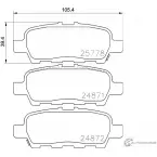 Тормозные колодки дисковые, комплект MINTEX 248 71 24872 Nissan Altima MDB3396