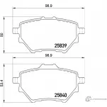 Тормозные колодки дисковые, комплект MINTEX 25840 831084 MDB3401 258 39