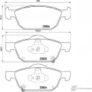 Тормозные колодки дисковые, комплект MINTEX 25 804 MDB3418 Honda Civic 9 (FK) Универсал 25805