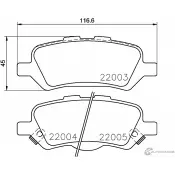 Тормозные колодки дисковые, комплект MINTEX 22 003 MDB3425 831105 22004