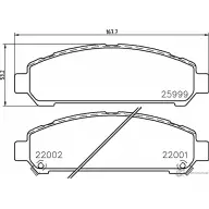 Тормозные колодки дисковые, комплект MINTEX 25999 220 01 MDB3426 831106