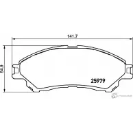 Тормозные колодки дисковые, комплект MINTEX AI7J2QB Suzuki Vitara (LY) 4 Кроссовер 1.6 AllGrip (APK 416) 117 л.с. 2015 – 2024 MDB3427 2 5979