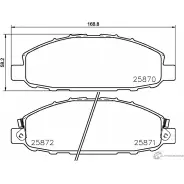 Тормозные колодки дисковые, комплект MINTEX Nissan Caravan MDB3428 2587 0 25871