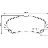 Тормозные колодки дисковые, комплект MINTEX Nissan Qashqai (J11) 2 Кроссовер 1.5 dCi 116 л.с. 2018 – 2024 220 65 95JKDP MDB3717