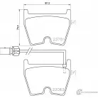Тормозные колодки дисковые, комплект MINTEX MDB3718 Audi A4 (B8) 4 Универсал 4.2 Rs4 Quattro 450 л.с. 2012 – 2015 23751 2 2083