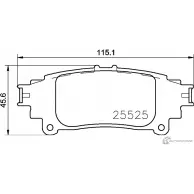 Тормозные колодки дисковые, комплект MINTEX MDB3720 8809D1391 831133 25 525