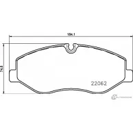 Тормозные колодки дисковые, комплект MINTEX MDB3738 Mercedes Vito (W447) 3 Mixto 124 CDI 4-matic (447.701, 447.703, 447.705) 239 л.с. 2020 – 2020 YWGCRE 220 62