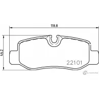 Тормозные колодки дисковые, комплект MINTEX MDB3739 22 101 6J86DYC Mercedes Vito (W447) 3 Mixto 124 CDI 4-matic (447.701, 447.703, 447.705) 239 л.с. 2020 – 2020