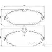 Тормозные колодки дисковые, комплект MINTEX Mercedes E-Class (W213) 5 Седан E 300 (213.048) 258 л.с. 2019 – 2024 22077 MDB3740 2207 6