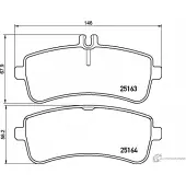 Тормозные колодки дисковые, комплект MINTEX 251 63 25164 Mercedes S-Class (C217) 4 Купе 4.0 S 560 (2183) 469 л.с. 2017 – 2024 MDB3746