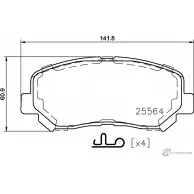 Тормозные колодки дисковые, комплект MINTEX 8966D1640 MDB3788 Jeep Cherokee (KL) 5 Внедорожник 2.2 CRD 4x4 195 л.с. 2018 – 2025 25 564