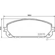 Тормозные колодки дисковые, комплект MINTEX MDB3789 8932D1709 Jeep Cherokee (KL) 5 Внедорожник 2.2 CRD 4x4 195 л.с. 2018 – 2025 220 70