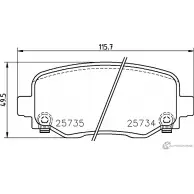 Тормозные колодки дисковые, комплект MINTEX MDB3790 Jeep Cherokee (KL) 5 Внедорожник 2.2 CRD 4x4 195 л.с. 2018 – 2025 25734 176 1 5 25734