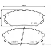 Тормозные колодки дисковые, комплект MINTEX 22379 Kia Sorento (UM) Prime 3 Кроссовер 2.0 CRDi 4WD 186 л.с. 2015 – 2025 MDB3793 223 78