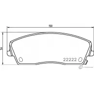 Тормозные колодки дисковые, комплект MINTEX 2222 2 7962D1056 MDB3821 Dodge Challenger 3 (LC, LA) Купе 6.1 SRT8 431 л.с. 2007 – 2025