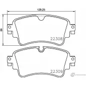 Тормозные колодки дисковые, комплект MINTEX 223 08 Audi A4 (B9) 5 Универсал 2.0 Tfsi G Tron 170 л.с. 2016 – 2024 MDB3850 22309