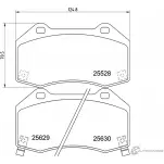 Тормозные колодки дисковые, комплект MINTEX MDB3851 25629 2552 8 1193683970