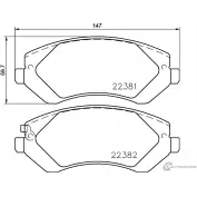 Тормозные колодки дисковые, комплект MINTEX 22382 2 2381 831228 MDB3860
