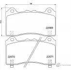 Тормозные колодки дисковые, комплект MINTEX MDB3924 22570 225 69 Ford Focus 3 (CB8) Хэтчбек 2.3 RS AWD 350 л.с. 2015 – 2024