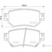 Тормозные колодки дисковые, комплект MINTEX 22 349 831260 MDB3934 22350