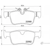 Тормозные колодки дисковые, комплект MINTEX 2 2568 22582 Volvo V90 1 (236) Кросс Кантри 2.0 T5 AWD 249 л.с. 2016 – 2025 MDB3939