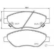 Тормозные колодки дисковые, комплект MINTEX 224 76 MDB3975 22477 831267