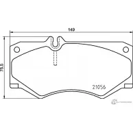Тормозные колодки дисковые, комплект MINTEX 2 1056 MDB3983 5R175H 1193684117