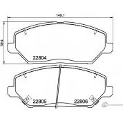 Тормозные колодки дисковые, комплект MINTEX Hyundai i30 (PDE) 3 Универсал 1.6 CRDi 128 л.с. 2018 – 2024 AS6U O MDB4033