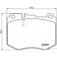 Тормозные колодки дисковые, комплект MINTEX Mercedes E-Class (W213) 5 Седан E 300 e 4-matic (213.054) 320 л.с. 2020 – 2025 EKSG0 R1 MDB4037