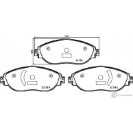 Тормозные колодки дисковые, комплект MINTEX NLPR8 MDB4051 1193684140 24738 200 8 5